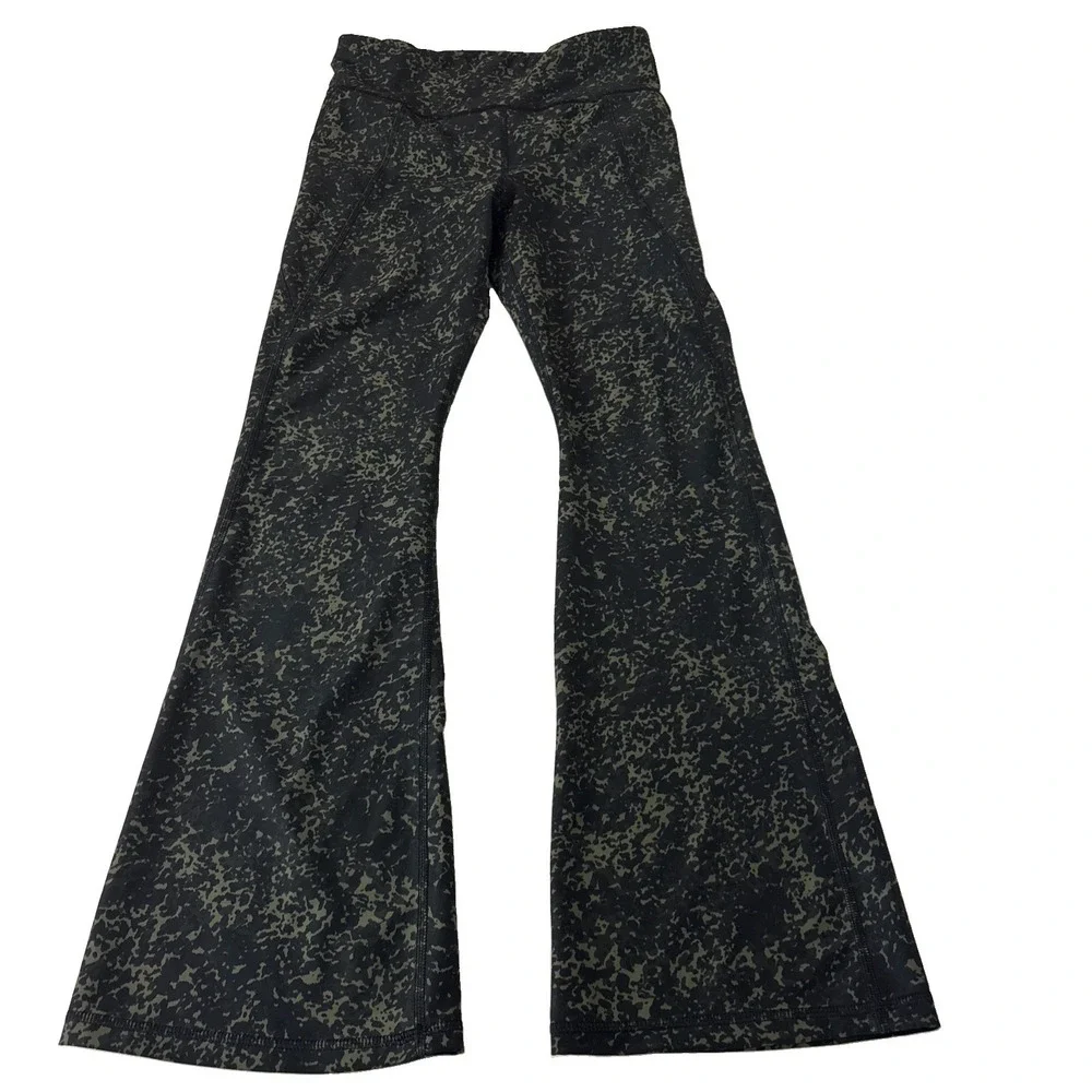 Girls Old Navy Active Powersoft Go-Dry Leggings Animal Print L 10/12 flare hi ri